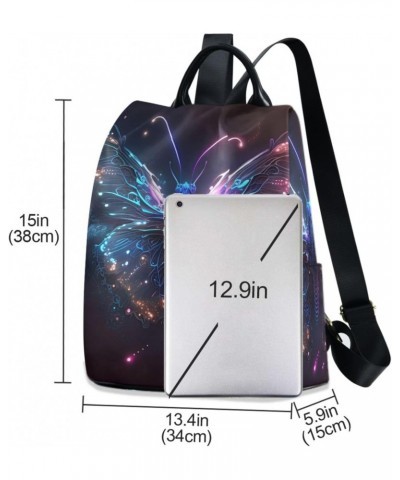 Women Backpack for Travel - Glowing Neon Butterfly, Anti Theft Casual Daypack Shoulder Bag Purse 15 inches $22.95 Backpacks