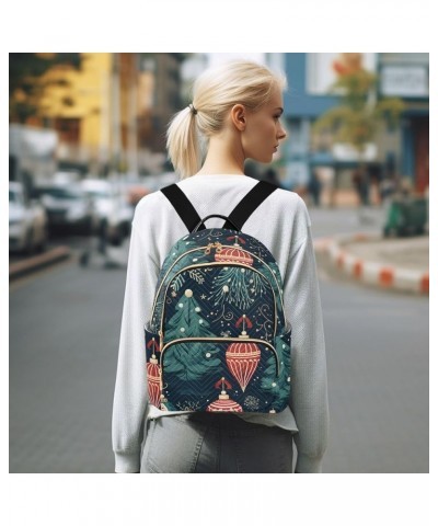 Christmas Tree Red Lantern Fashion Travel Backpack for Women Multi Pockets Lightweight Purse for Women-M Multicolor Medium $1...