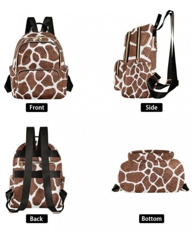 Mini Backpack Giraffe Print Fashion Backpack Purse for Women,Handbag Shoulder Bag Casual Daypack, Ladies Gift for College Wor...