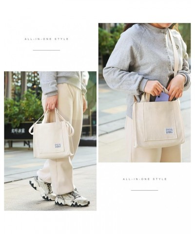 Tote Bag Handbag Women's corduroy fashion satchel design sense messenger bag handbag for Women Beige $10.07 Totes