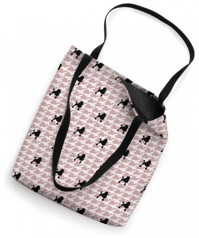 poodle dog - pink houndstooth check pattern Tote Bag $11.28 Totes