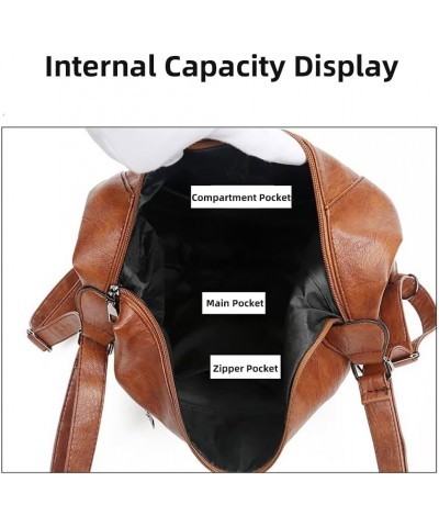 Women's Shoulder Bag Multifunctional Backpack Satchel Purse Tote Handbag Vintage Hobo Bag for Travel Work Shopping Brown $18....