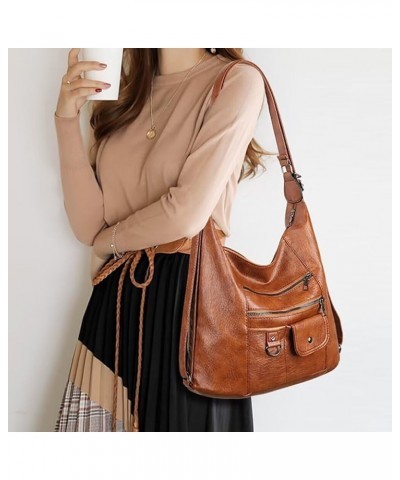 Women's Shoulder Bag Multifunctional Backpack Satchel Purse Tote Handbag Vintage Hobo Bag for Travel Work Shopping Brown $18....