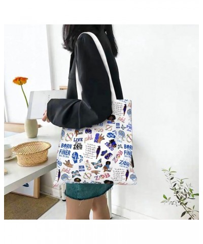 orange Canvas tote bag Casual Shoulder Bag Sorority woman multi-element style Beach office travel shopping Style2 $9.43 Totes