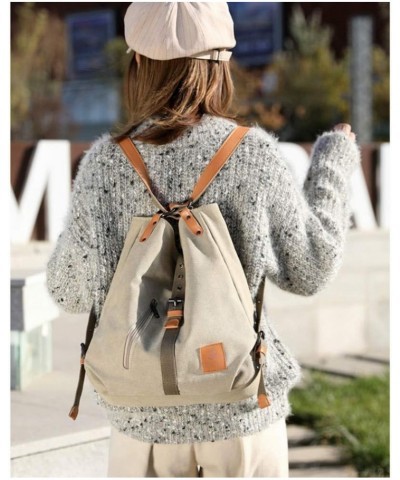 3 Ways Canvas Purses Handbags Totes Shoulder Bag Backpack Hobo For Women (Blue) Khaki $42.91 Backpacks