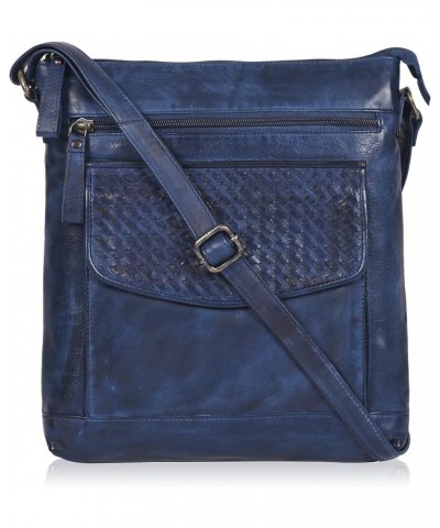 Leather Crossbody Bags for Women - Women's Handbags Bag Adjustable Shoulder purse Blue-1 $19.80 Crossbody Bags