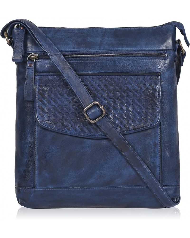 Leather Crossbody Bags for Women - Women's Handbags Bag Adjustable Shoulder purse Blue-1 $19.80 Crossbody Bags