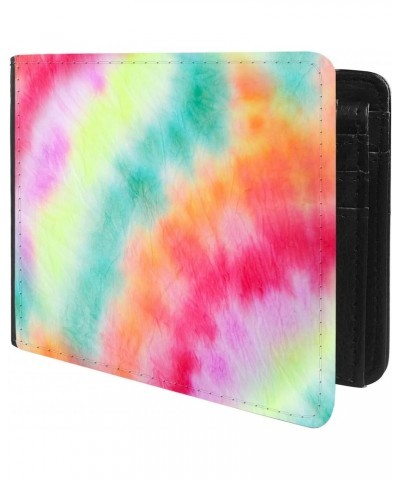 Unique Desige Pattern - Hippie Rainbow Swirl, Slim Front Pocket Wallet Billfold RFID Blocking $11.67 Wallets