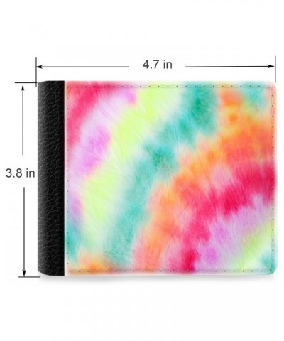 Unique Desige Pattern - Hippie Rainbow Swirl, Slim Front Pocket Wallet Billfold RFID Blocking $11.67 Wallets