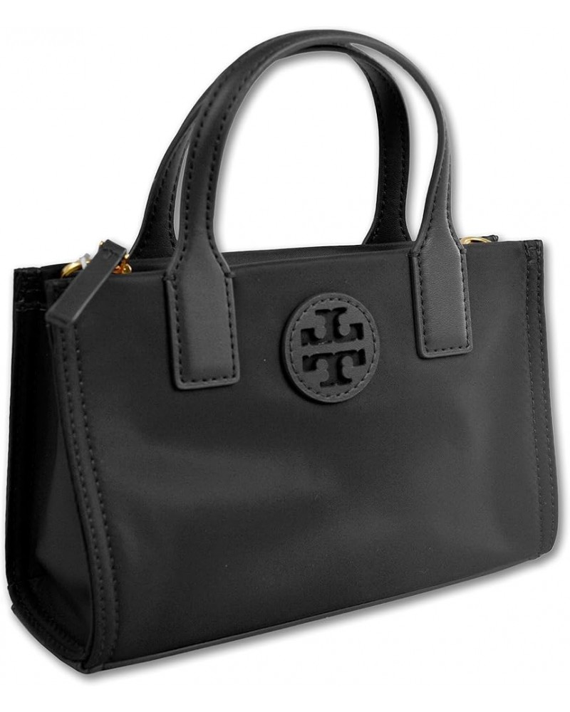 Womens 146437 Elle Gold-Tone Hardware Mini Nylon Tote Bag, 001 Black $69.96 Totes