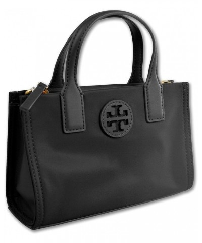 Womens 146437 Elle Gold-Tone Hardware Mini Nylon Tote Bag, 001 Black $69.96 Totes