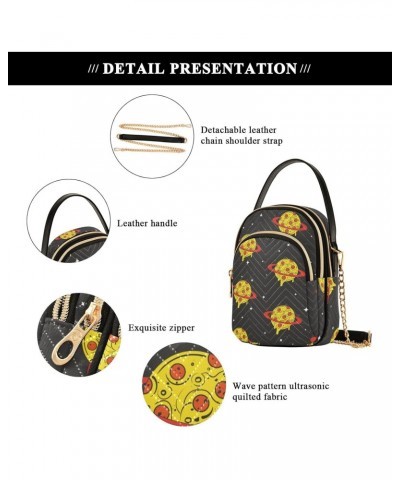 Pizza Planets Women's Sling Bags, Fashion Crossbody Handbags Purse with Chain Strap Top handle 5.91×3.15×8.27 Inches $14.84 C...