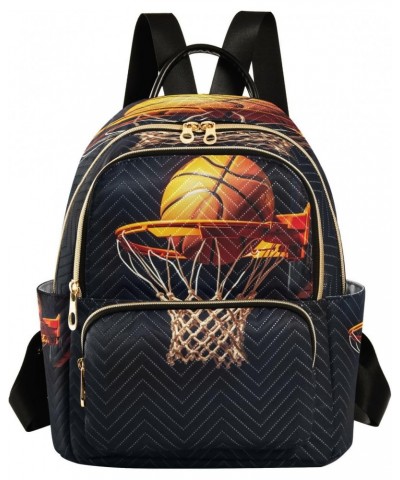 Basketball Black 01 Backpack Purse for Women Travel Handbag Shoulder Bag $17.50 Backpacks