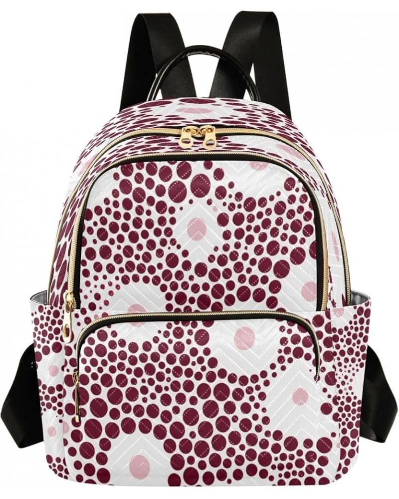 Abstract Dots Fashion Backpack Purse Ladies Fashion Rucksack Travel Shoulder Bag Casual Daily Backpack Small $19.23 Backpacks