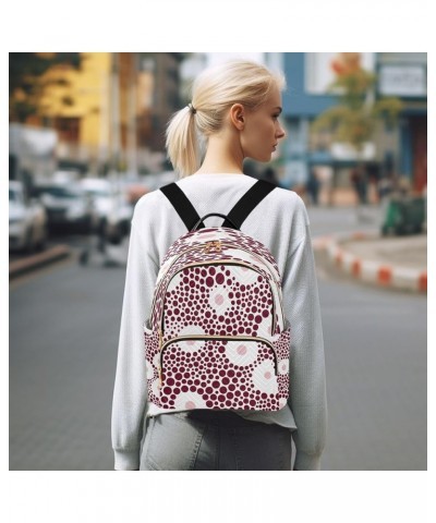 Abstract Dots Fashion Backpack Purse Ladies Fashion Rucksack Travel Shoulder Bag Casual Daily Backpack Small $19.23 Backpacks