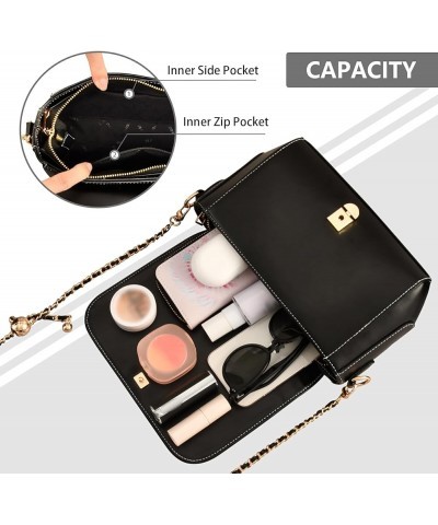 Crossbody Bags for Women Trendy Women's Black Shoulder Bag Small PU Leather Flap Cross Body Bag Handbags Pattern19 $20.08 Cro...