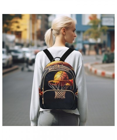 Basketball Black 01 Backpack Purse for Women Travel Handbag Shoulder Bag $17.50 Backpacks