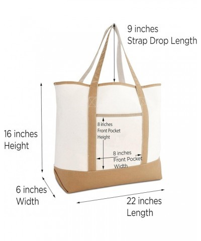 Women's Natural Tote Bag Shoulder Bags Brown With Monogram Letter A - Z J $12.50 Totes