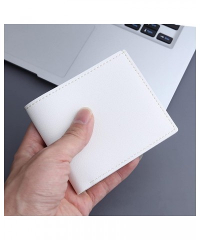 Fashion Men ID Short Wallet Solid Color Bag Oepn Purse Multiple Card Slots Clutch Bag Mens Billfold (White, One Size) White O...