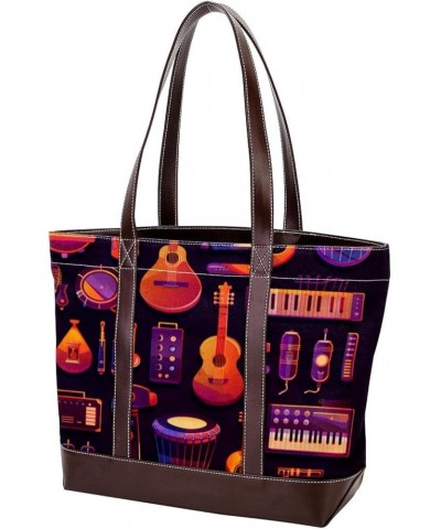 Tote Bags, Large Tote Bag, Women's Tote Handbags, Musical Instrument Ukulele Drum Piano, Tote Bags Women Design 14694 $27.35 ...