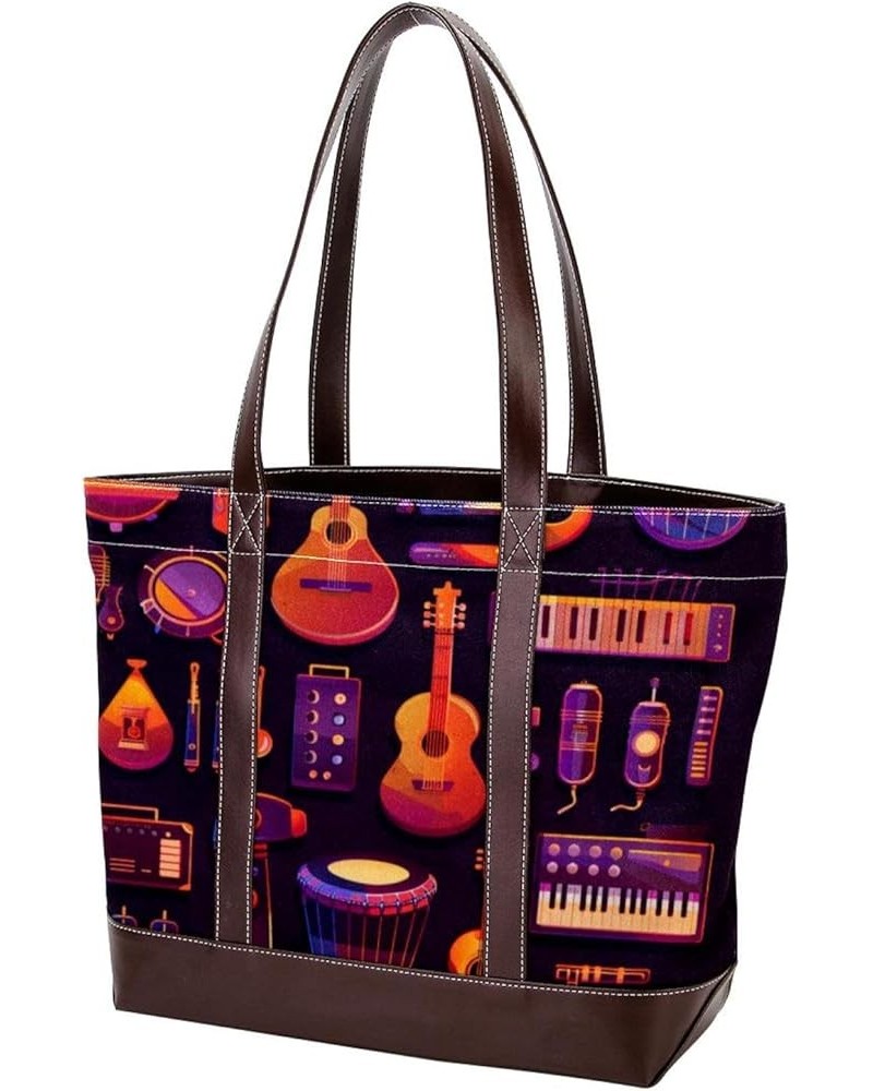 Tote Bags, Large Tote Bag, Women's Tote Handbags, Musical Instrument Ukulele Drum Piano, Tote Bags Women Design 14694 $27.35 ...