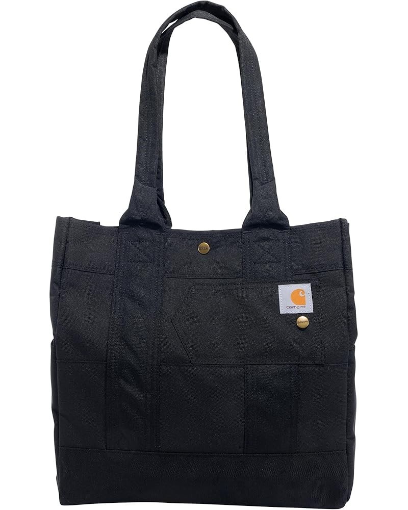 Vertical, Durable Tote Bag with Snap Closure, Brown Black North/South woven $35.09 Totes