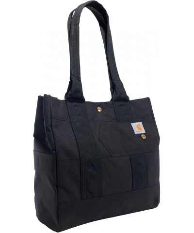 Vertical, Durable Tote Bag with Snap Closure, Brown Black North/South woven $35.09 Totes