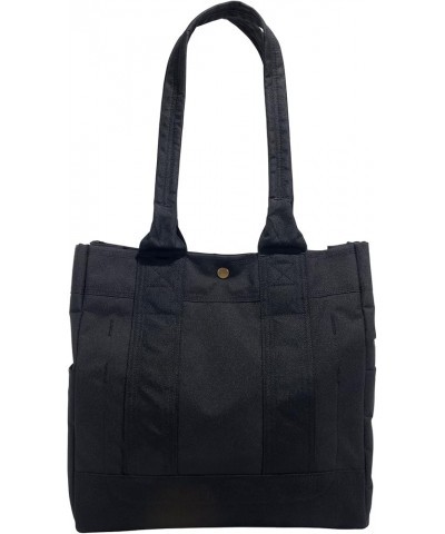 Vertical, Durable Tote Bag with Snap Closure, Brown Black North/South woven $35.09 Totes