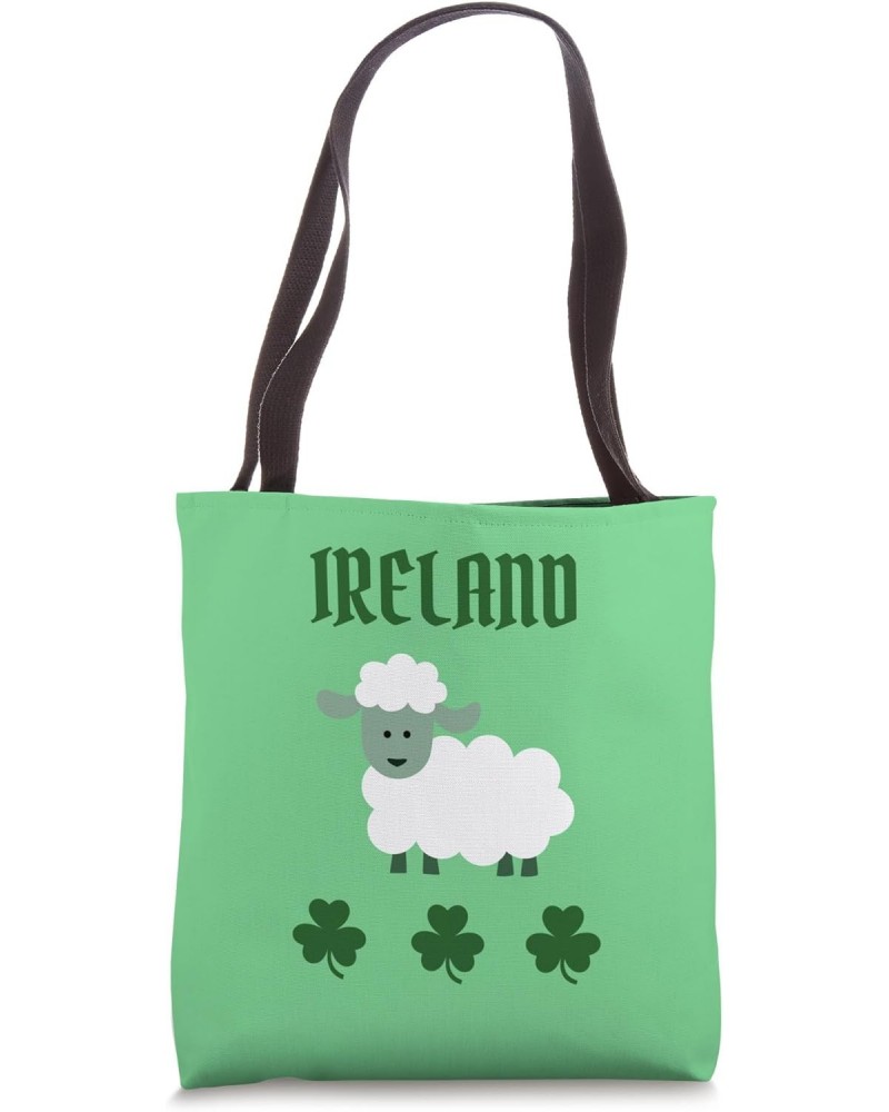 Irish Souvenir Design With Sheep and Shamrocks Tote Bag $11.70 Totes