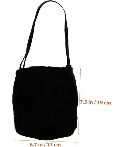 2 Pcs Plush Shoulder Bag One Shoulder Bag Crossbody Bag Cellphone Bag Woman Shoulder Bag Plush Messenger Black $12.93 Crossbo...