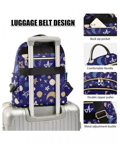 Star Moon Polka Dots Women's Backpack Purse Causal Daypack Work Travel College Business Trip Bag Shoulder Bag Small $16.55 Ba...