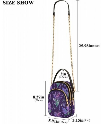 Small Crossbody Bags for Women Trendy Lavender Flowers Purple Floral Travel Sling Bag Women's Crossbody Handbags Satchel Bags...