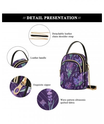 Small Crossbody Bags for Women Trendy Lavender Flowers Purple Floral Travel Sling Bag Women's Crossbody Handbags Satchel Bags...