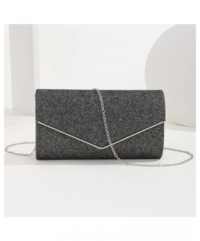 Women Clutch Bag Sequins Evening Bag Bridal Wedding Purse Glitter Sparkly Handbag Black $25.06 Evening Bags