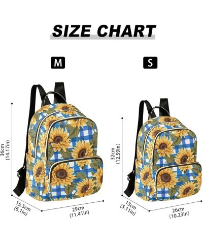 Sunflower Blue White Stripe Backpack for Women Fashion Shoulder Bags Small Casual Daypack Travel Bag S 202a3821 S(10.23"x5.11...