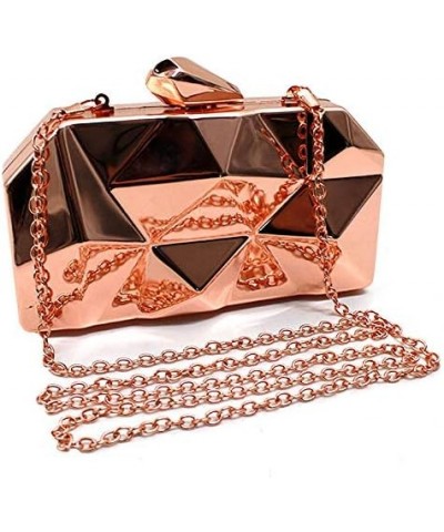 Women Small Evening Handbag Clutch Handy Evening Bag Chain Shoulder Mini Bag Purse Rose Gold $15.47 Evening Bags