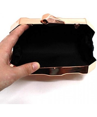 Women Small Evening Handbag Clutch Handy Evening Bag Chain Shoulder Mini Bag Purse Rose Gold $15.47 Evening Bags