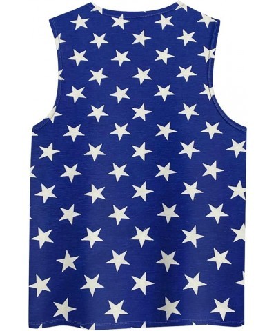 Womens Tank Tops American Flag Print Round Neck Basic Tops Sleeveless Loose Fit Work Shirt 2024 Summer Tank Tops 1-dark Blue ...