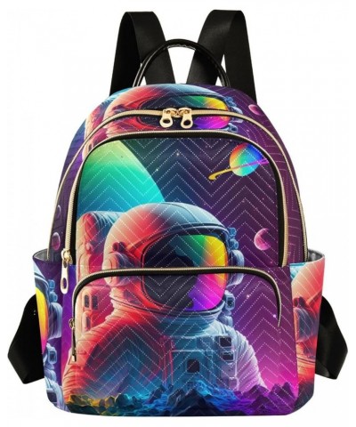 Women's Medium Fashion Backpack Giant Astronaut Print Ladies Travel Daypack Aesthetic Shoulder Bag 11.4×6.1×14.1 IN $16.92 Ba...