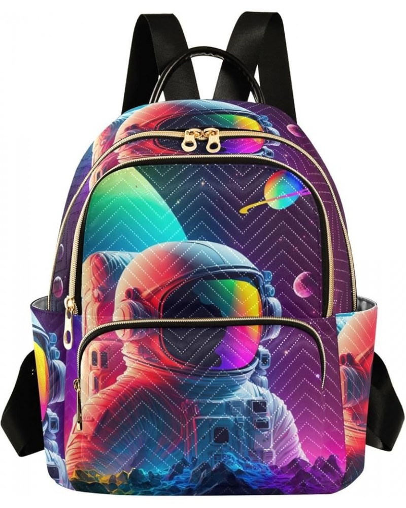 Women's Medium Fashion Backpack Giant Astronaut Print Ladies Travel Daypack Aesthetic Shoulder Bag 11.4×6.1×14.1 IN $16.92 Ba...