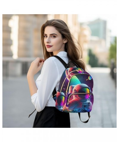 Women's Medium Fashion Backpack Giant Astronaut Print Ladies Travel Daypack Aesthetic Shoulder Bag 11.4×6.1×14.1 IN $16.92 Ba...