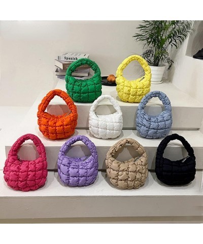 Quilted Shoulder Bags for Women Designer Pleated Cloud Bag Mini Famle Versatile Small Handbag Women's Cross Bag Tote Purple $...