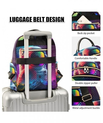 Women's Medium Fashion Backpack Giant Astronaut Print Ladies Travel Daypack Aesthetic Shoulder Bag 11.4×6.1×14.1 IN $16.92 Ba...