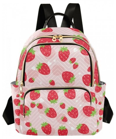 Small Backpack for Women Travel Bag Strawberry Heart Daypack Purse Fashion Shoulder Bag Rucksack Small B1054 $11.70 Backpacks