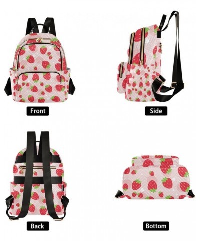 Small Backpack for Women Travel Bag Strawberry Heart Daypack Purse Fashion Shoulder Bag Rucksack Small B1054 $11.70 Backpacks