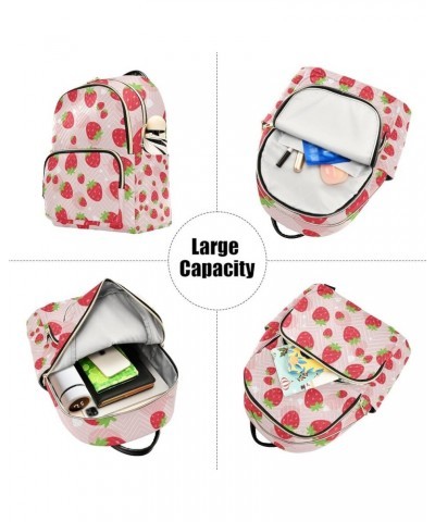 Small Backpack for Women Travel Bag Strawberry Heart Daypack Purse Fashion Shoulder Bag Rucksack Small B1054 $11.70 Backpacks