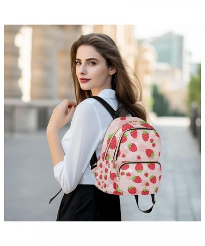 Small Backpack for Women Travel Bag Strawberry Heart Daypack Purse Fashion Shoulder Bag Rucksack Small B1054 $11.70 Backpacks