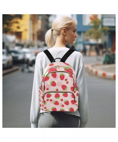 Small Backpack for Women Travel Bag Strawberry Heart Daypack Purse Fashion Shoulder Bag Rucksack Small B1054 $11.70 Backpacks