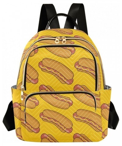 Mini Backpack Purse for Women Lightweight Girls Small Size Hot Dogs over Yellow School Teens College Traveling Medium $14.85 ...