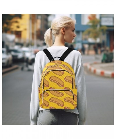 Mini Backpack Purse for Women Lightweight Girls Small Size Hot Dogs over Yellow School Teens College Traveling Medium $14.85 ...